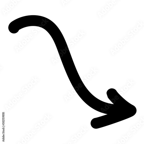 Hand drawn arrow mark cursor illustration