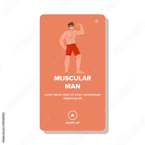 muscular man vector