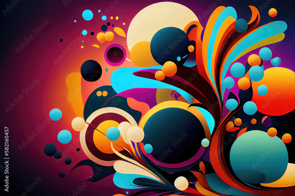 Abstract modern colorful background wallpaper design (Generative AI)