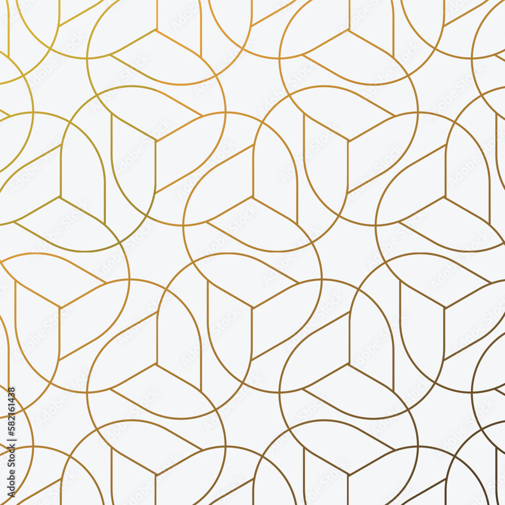 Linear vector pattern, repeating abstract chain on hexagon shape or abstract flower. pattern is clean for fabric, printing, wallpaper. Pattern is on swatches panel Linear vector pattern, repeating abstract chain on hexagon shape or abstract flower. pattern is clean for fabric, printing, wallpaper. Pattern is on swatches panel
