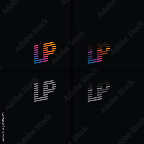 Linear hatch Up logo. Vector