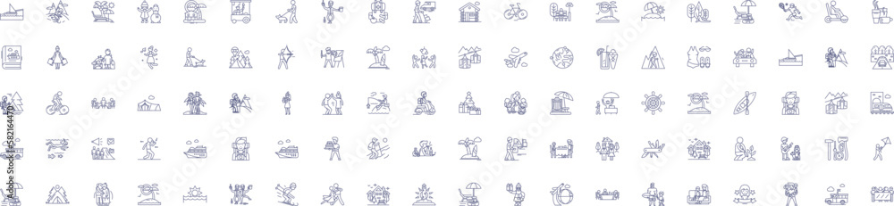 Hospitality industry line icons signs set. Design collection of Hospitality, Industry, Tourism, Accommodation, Hotels, Services, Food, Restaurants outline concept vector illustrations