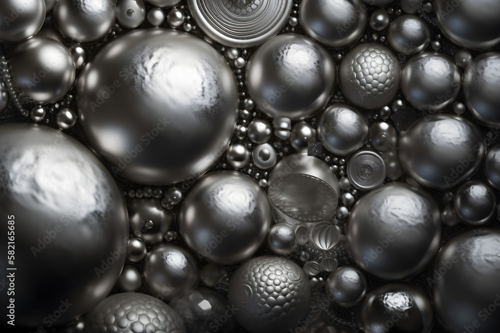 silver spheres background