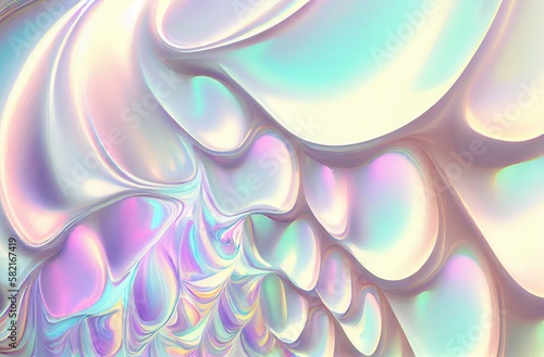Colorful background from Holographic abstract chromatic liquid gradient waves and shapes