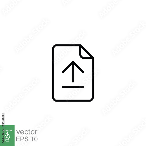 Free Download Upload file line icon. Simple outline style. Document, report, vector button, download get new project concept. Vector illustration isolated on white background. EPS 10. - GFXLoad