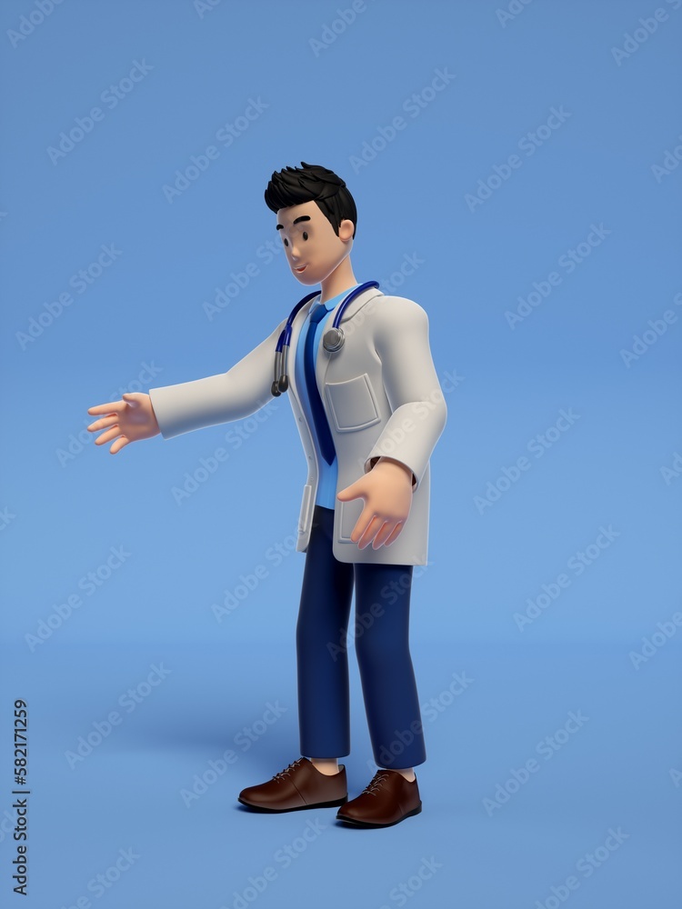 doctor 3d cartoon doctor 3d cartoon
