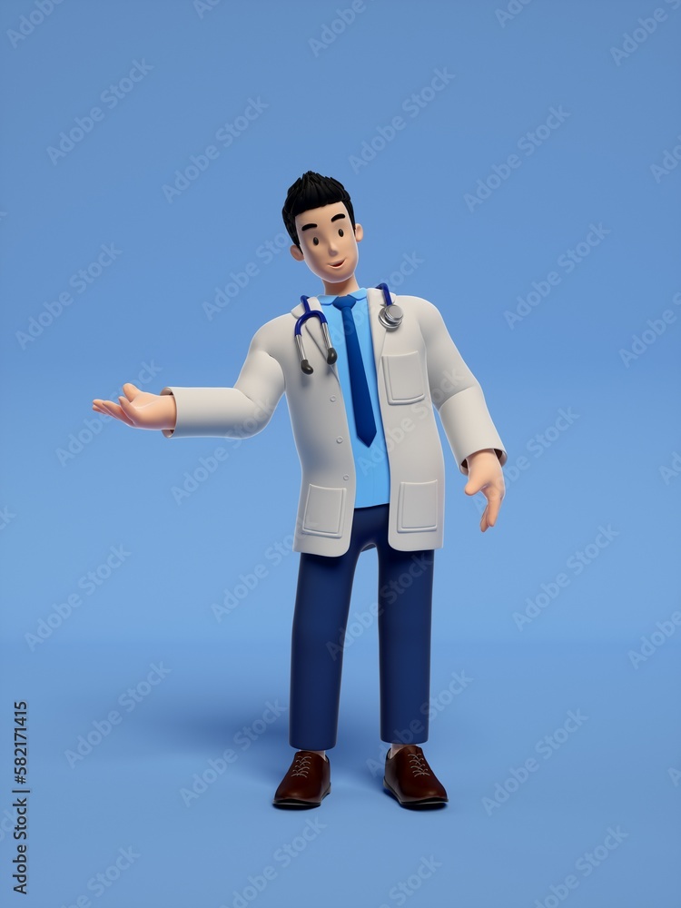doctor 3d cartoon doctor 3d cartoon