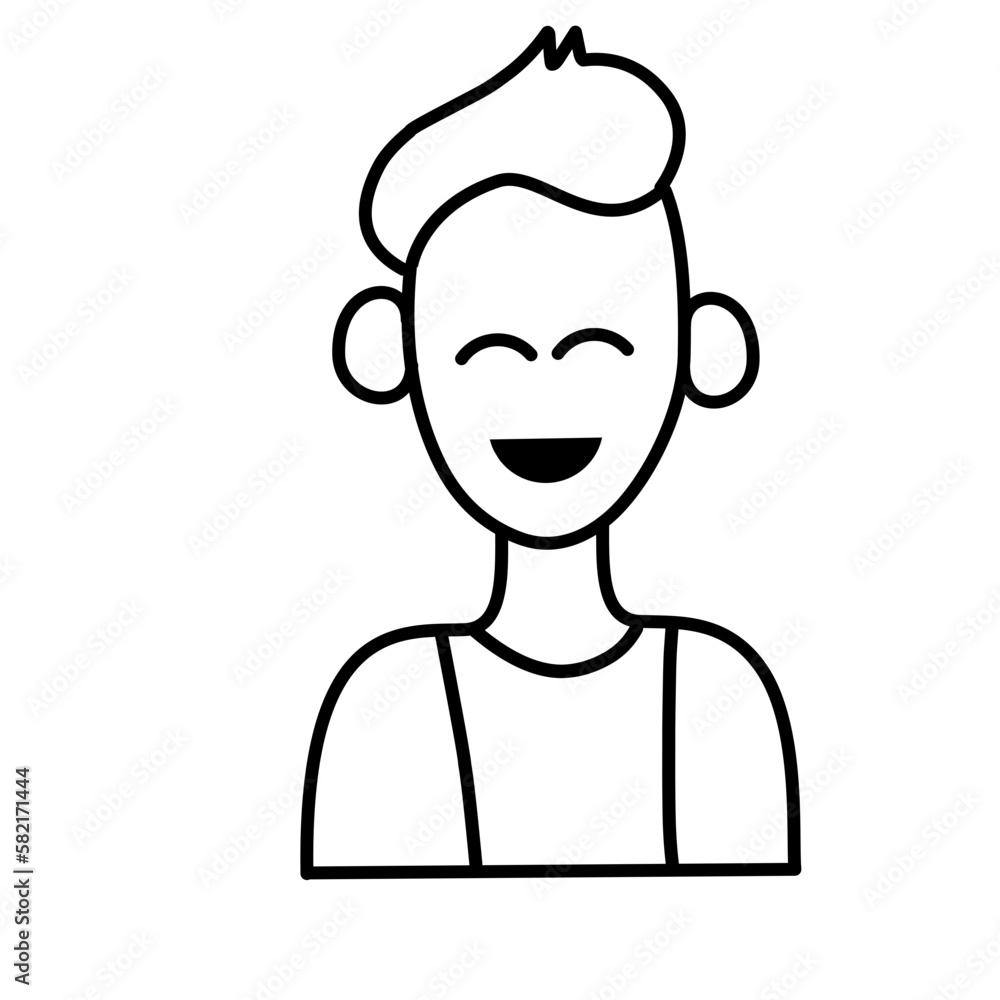 person avatar line icon