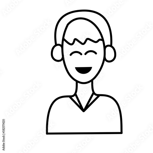 person avatar line icon