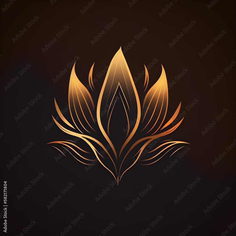 lotus logo, Beauty or spa logo template.AI generation lotus logo, Beauty or spa logo template.AI generation