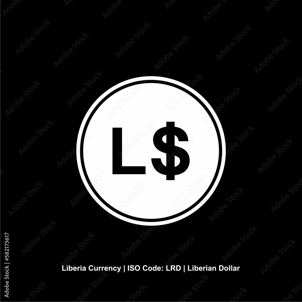 Liberia Currency Symbol, Liberian Dollar Icon, LRD Sign. Vector Illustration Liberia Currency Symbol, Liberian Dollar Icon, LRD Sign. Vector Illustration