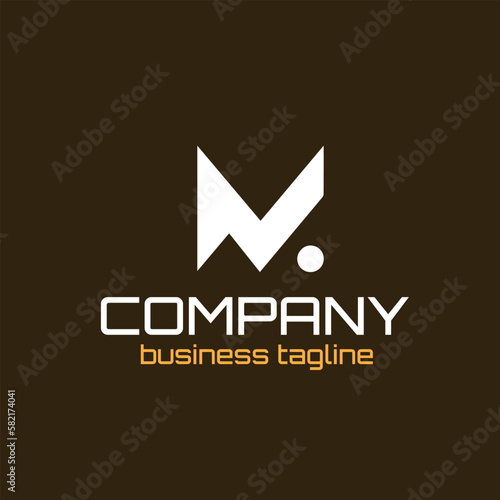 Abstract Initial Letter V and M Linked Logo. Blue and Red Geometric Shape Cutout Style isolated on Double Background. Usable for Business and Branding Logos. Flat Vector Logo Design Template