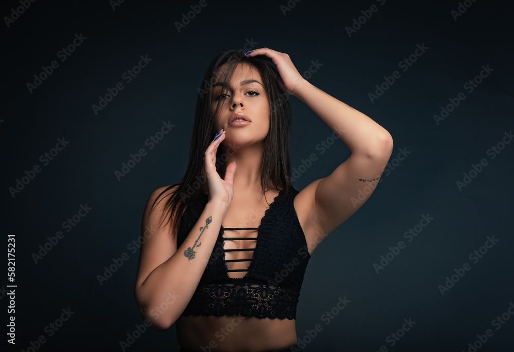 portrait of seductive and hot girl portrait of seductive and hot girl