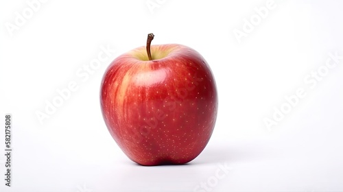 Apple fruit isolated on white background created with generative AI technology