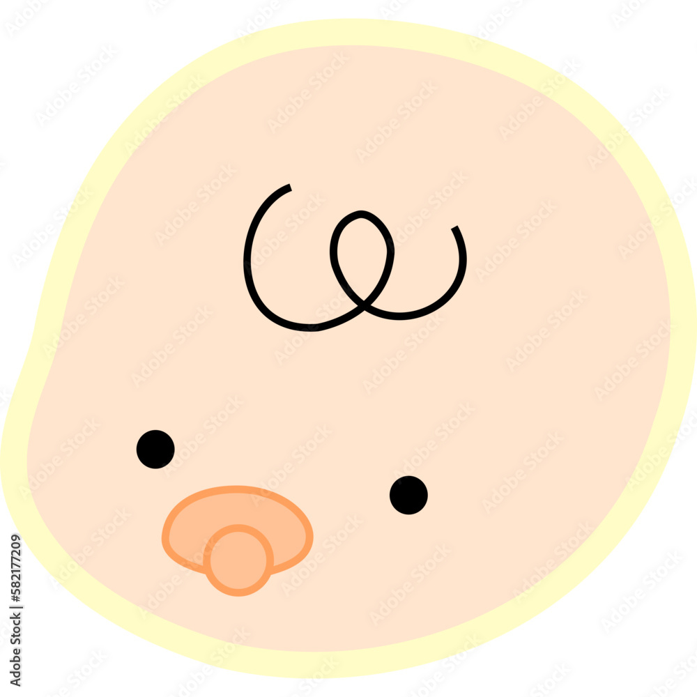 Fototapeta premium 신생아 채색 스티커