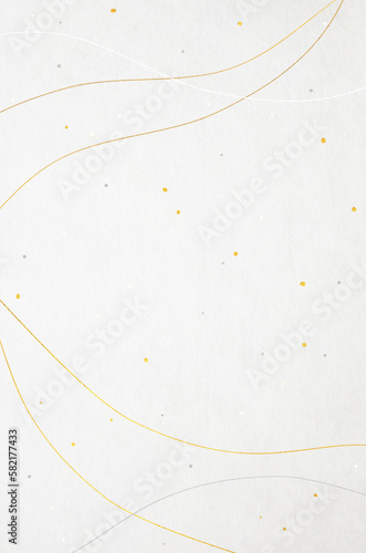 Modern abstract patterned Japanese paper background. Simple grunge wavy designed Japanese washi paper texture.