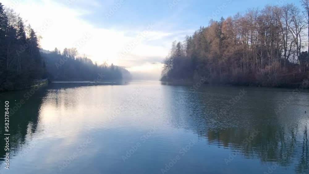 Beautiful view of a river between forests Beautiful view of a river between forests