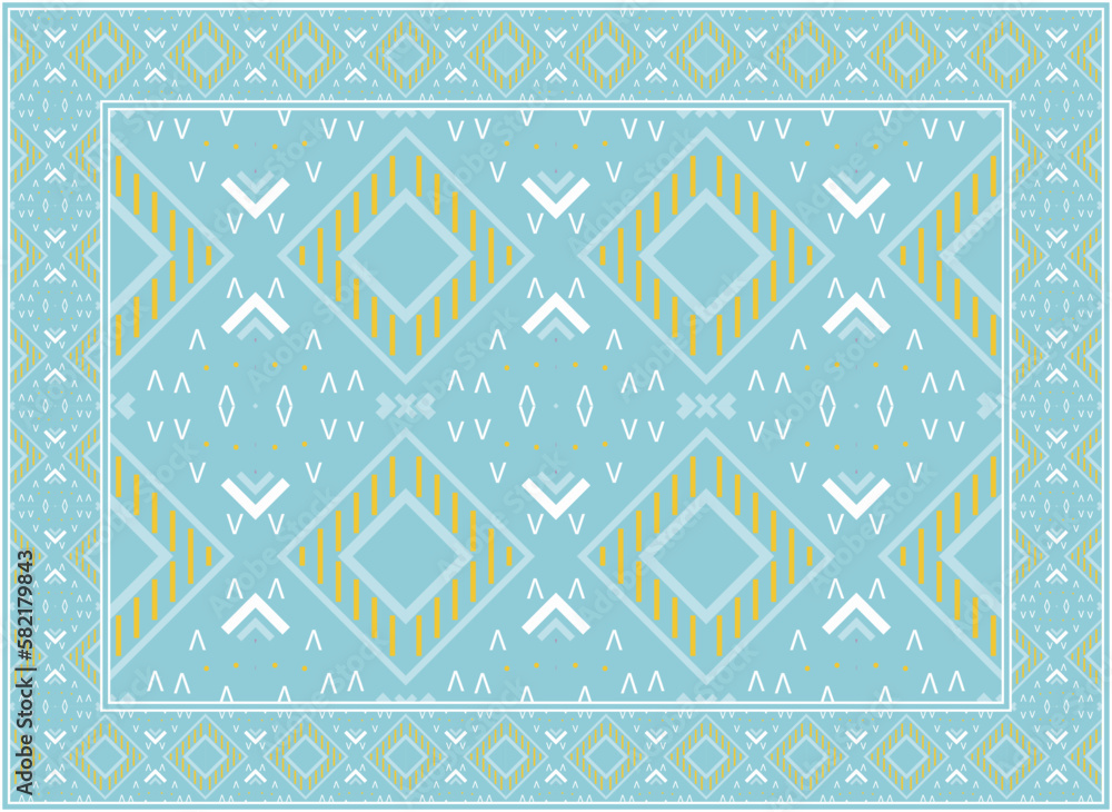 Obraz premium Persian rug patterns, Motif Ethnic seamless Pattern Scandinavian Persian rug modern African Ethnic Aztec style design for print fabric Carpets, towels, handkerchiefs, scarves rug,