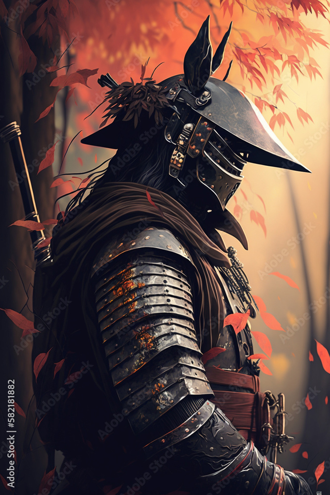 Portrait of a samurai in armor - Samurai Philosophy and Art of Living ...