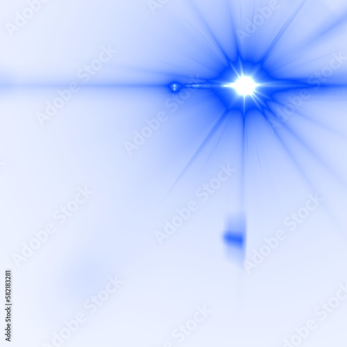 Blue lens transparent flare PNG