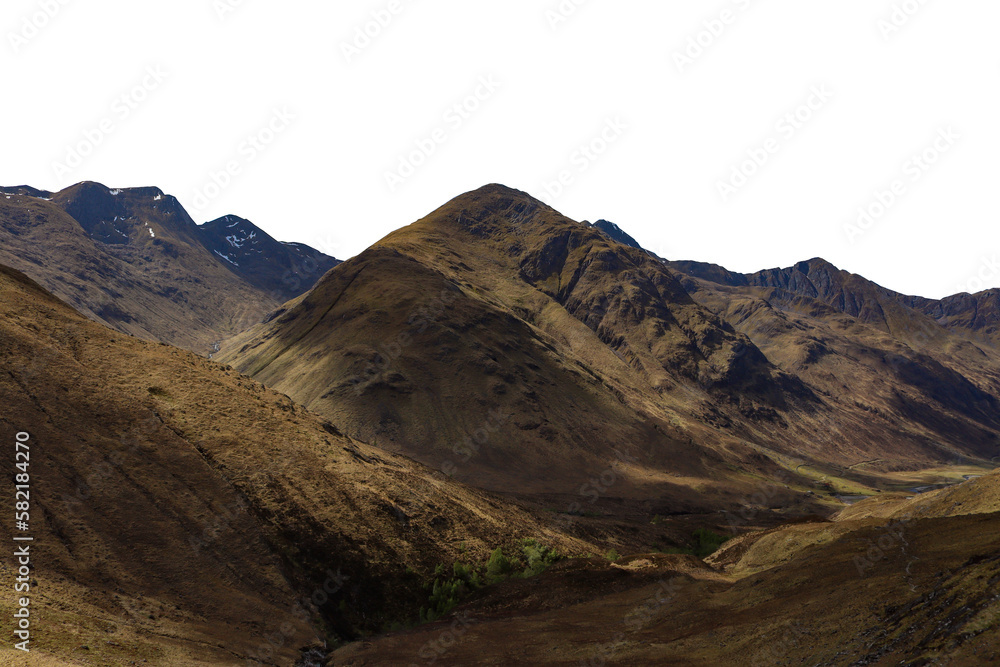 Naklejka premium five sisters of kintail munros scotland isolated