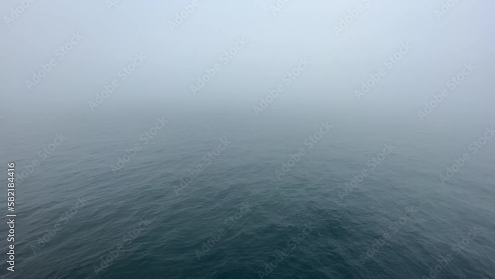 Foggy Ocean Flows by a Ship Underway at Sea Foggy Ocean Flows by a Ship Underway at Sea
