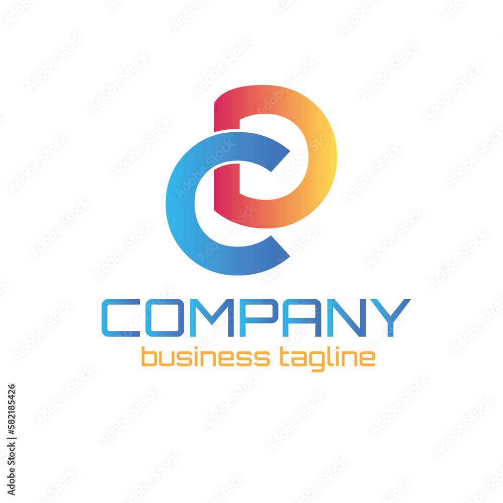 CD initial letter logo design template vector