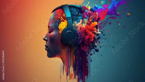 Get ready to be inspired with this colorful & creative music background illustration. This design is perfect for anyone who loves to listen to music and feel the beat.