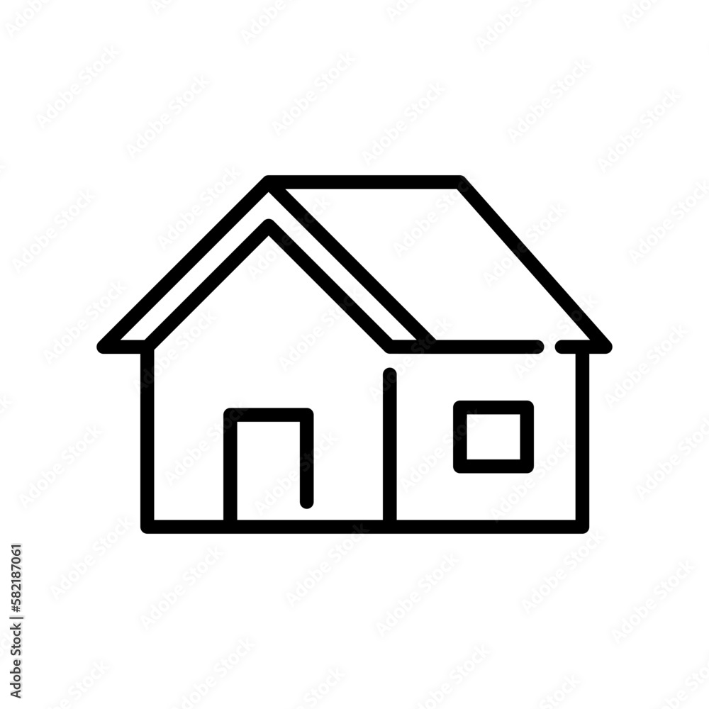 House line icon. House line icon.