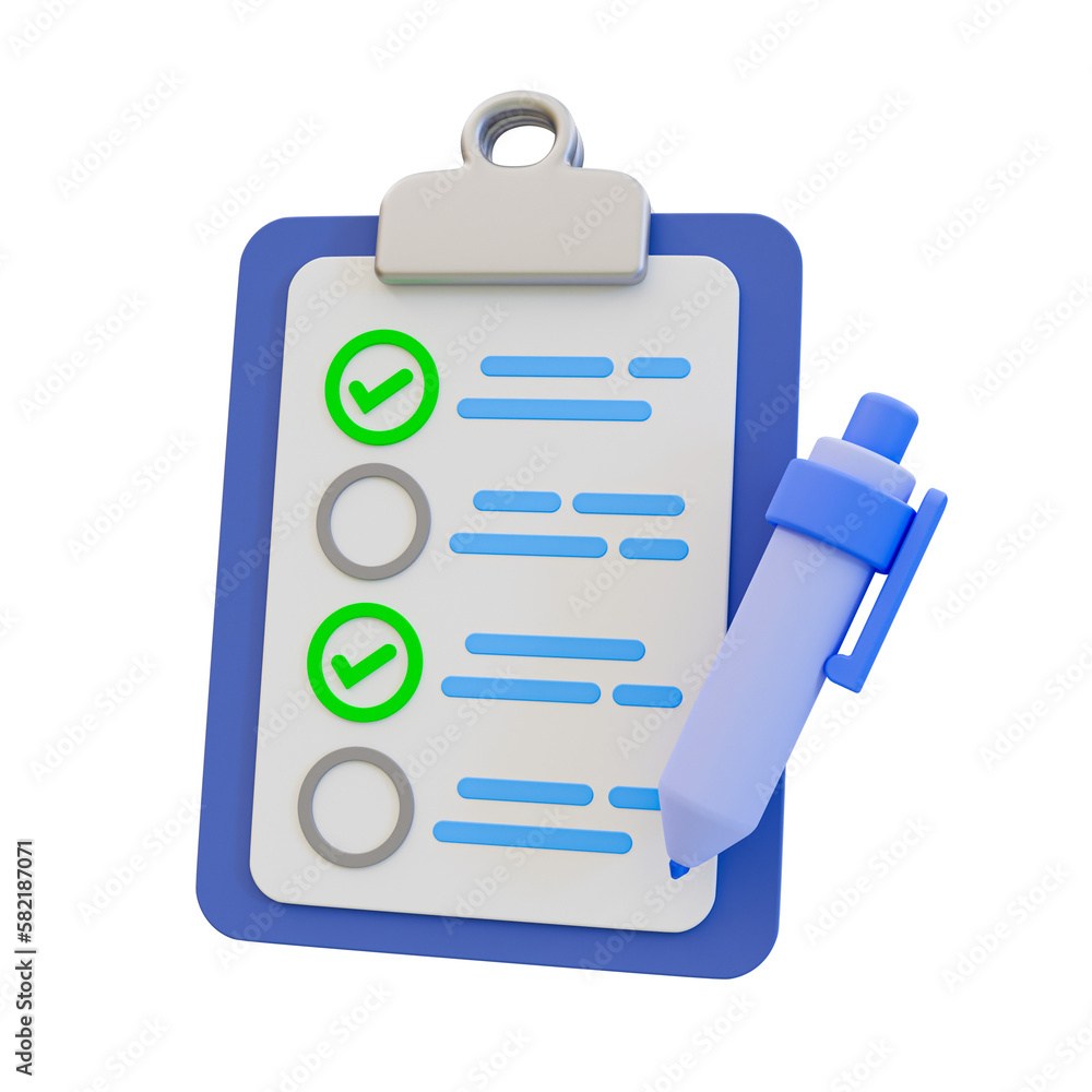 3d minimal To-Do-List. Goal achievement concept. Checklist reminder. clipboard with a checklist and pen. 3d illustration. 3d minimal To-Do-List. Goal achievement concept. Checklist reminder. clipboard with a checklist and pen. 3d illustration.