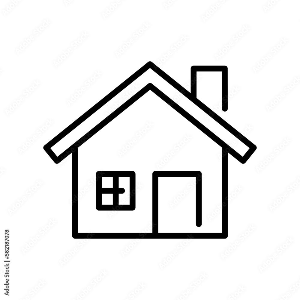 House line icon. House line icon.
