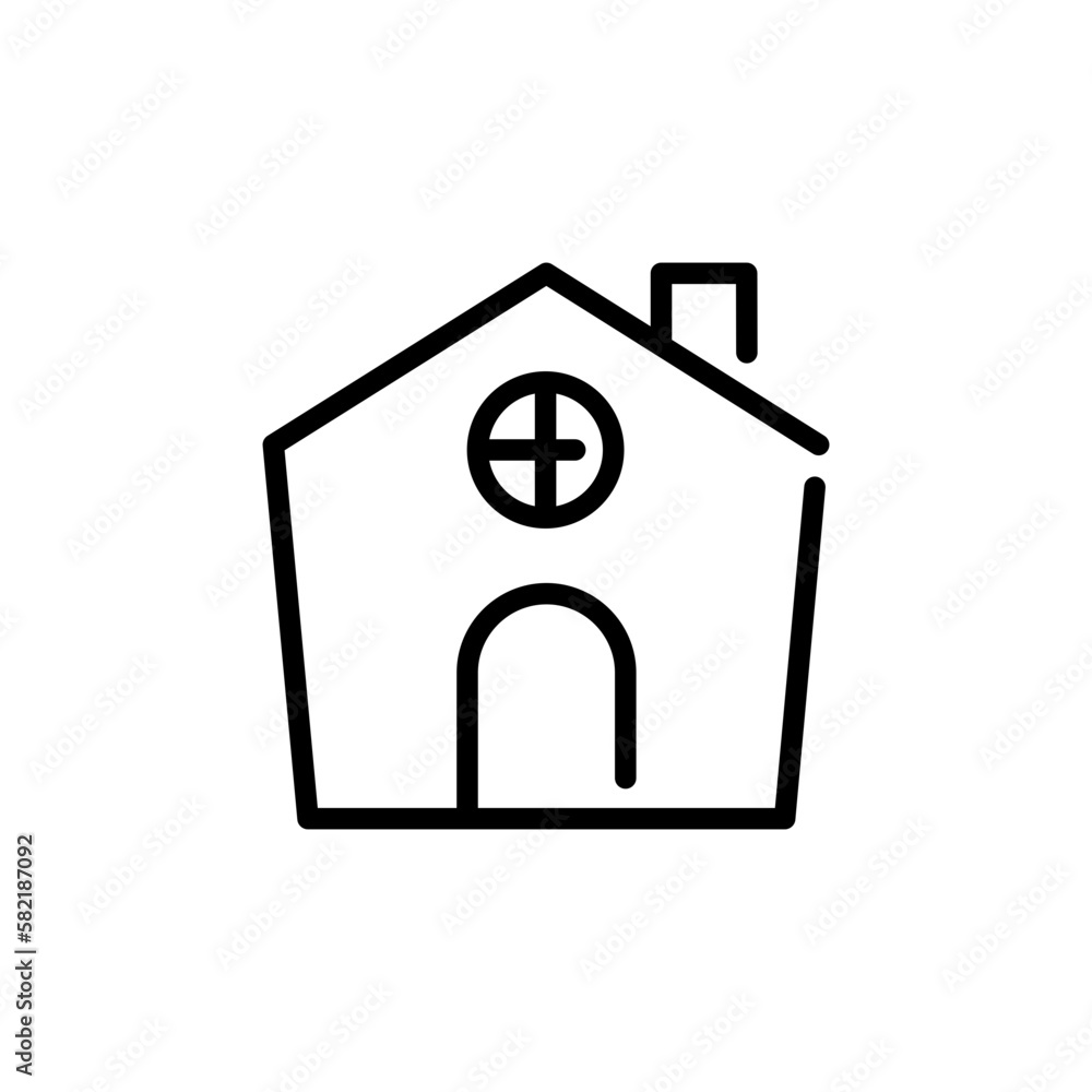 House line icon. House line icon.