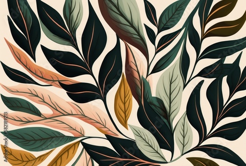 Multicolor Leaves Pattern © Fabien