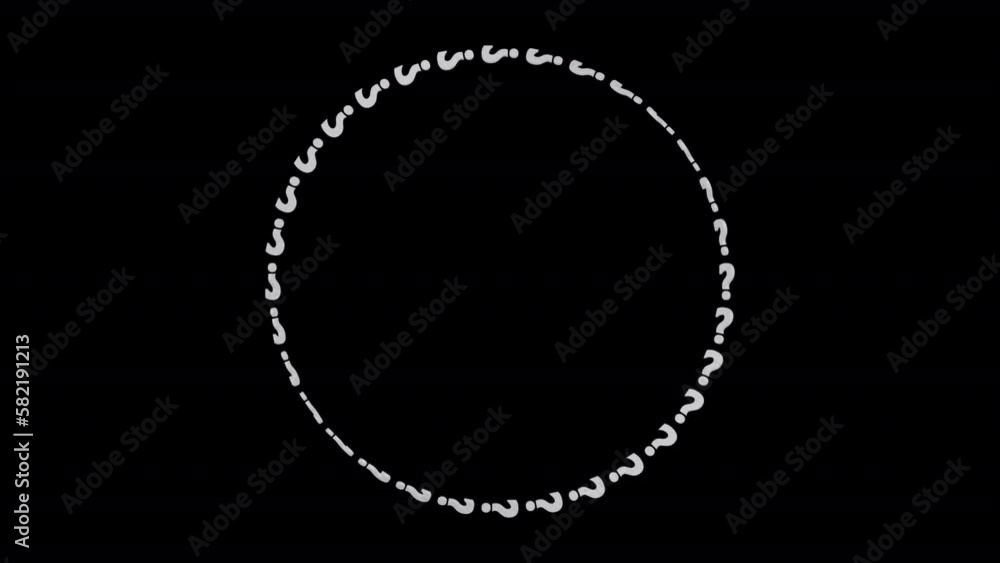 White Question Mark Circle Frame Isolated loop on alpha background White Question Mark Circle Frame Isolated loop on alpha background