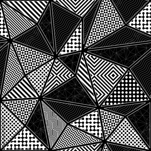 Seamless vector geometric pattern. Triangles geometric background,