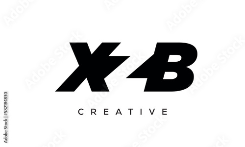 XZB letters negative space logo design. creative typography monogram vector