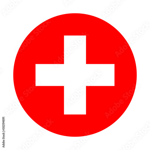 Medical plus button symbol PNG