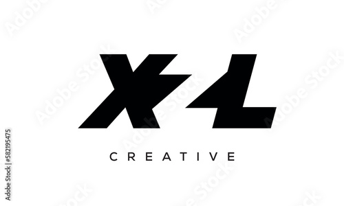 XZL letters negative space logo design. creative typography monogram vector