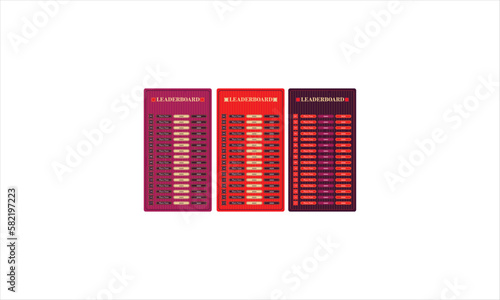 Game leaderboard with abstract background