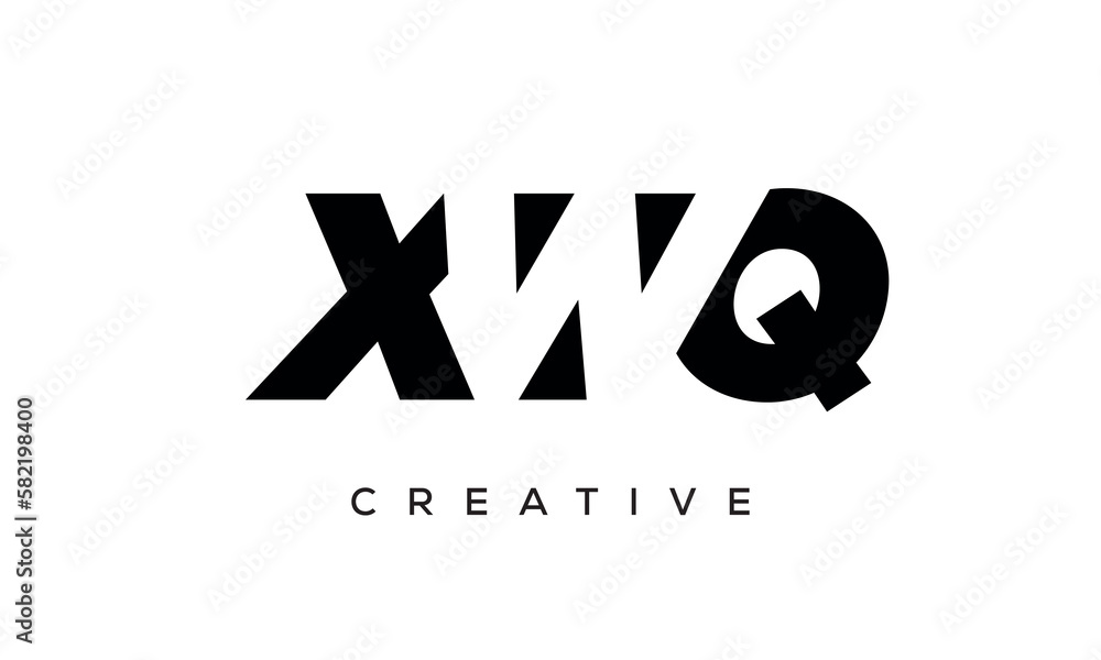 XWQ letters negative space logo design. creative typography monogram vector XWQ letters negative space logo design. creative typography monogram vector