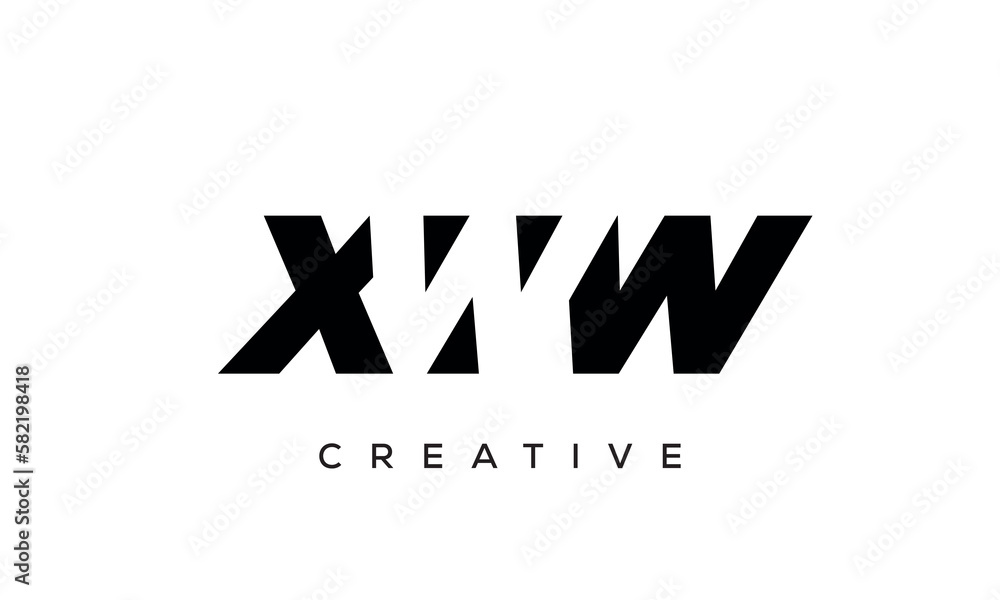 XWW letters negative space logo design. creative typography monogram vector XWW letters negative space logo design. creative typography monogram vector