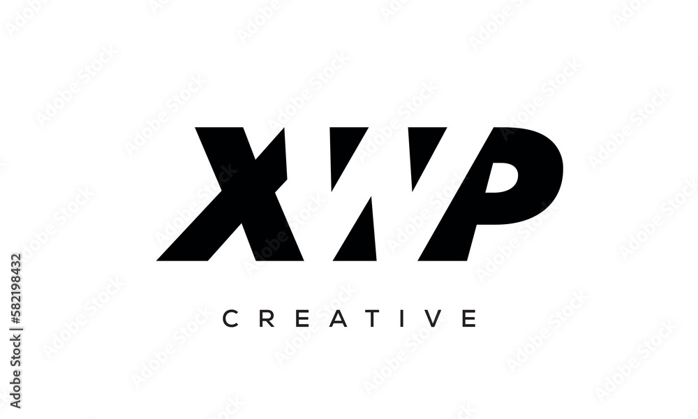 XWP letters negative space logo design. creative typography monogram vector XWP letters negative space logo design. creative typography monogram vector