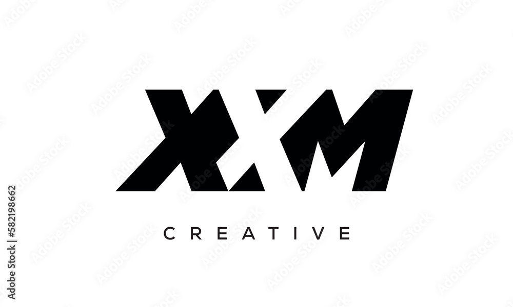 XXM letters negative space logo design. creative typography monogram vector XXM letters negative space logo design. creative typography monogram vector