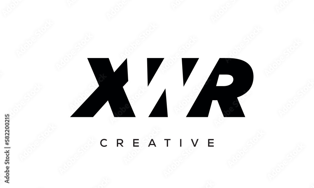 XWR letters negative space logo design. creative typography monogram vector XWR letters negative space logo design. creative typography monogram vector