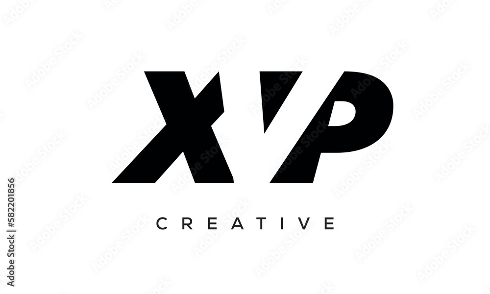 XVP letters negative space logo design. creative typography monogram vector XVP letters negative space logo design. creative typography monogram vector