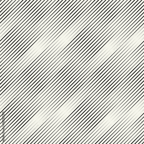 Vector seamless pattern. Abstract diagonal striped texture. Modern oblique monochrome background.