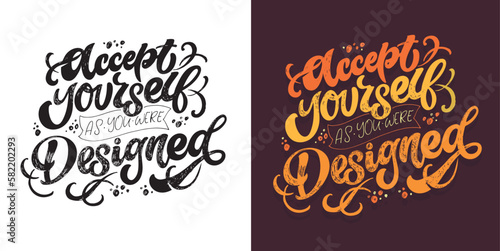 Motivation cute hand drawn doodle lettering postcard. T-shirt design, mug print.