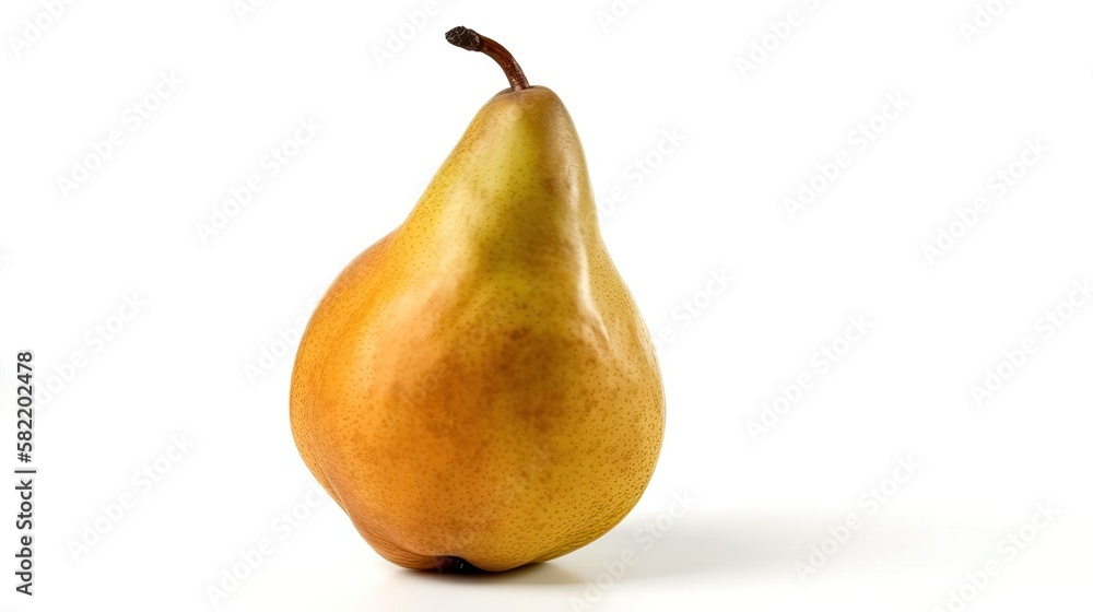 Pear fruit isolated on white background created with generative AI technology Pear fruit isolated on white background created with generative AI technology