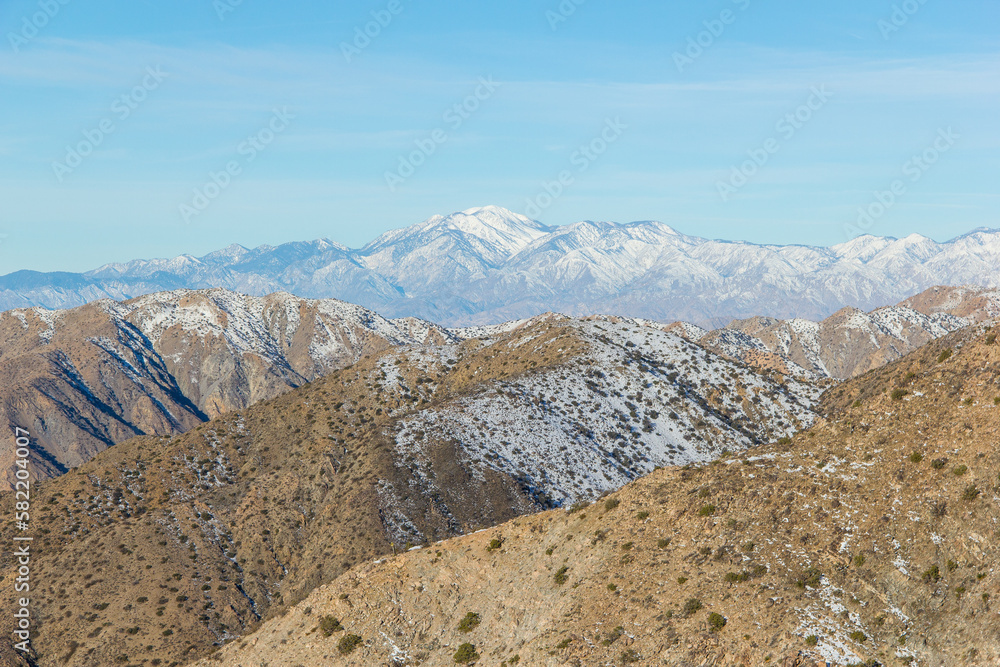 Joshua Tree National Park, in the Mojave desert of California, gets snowed on.