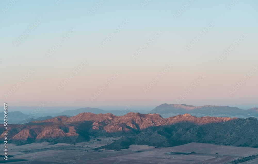 Mesmerizing mountains landscape at dusk